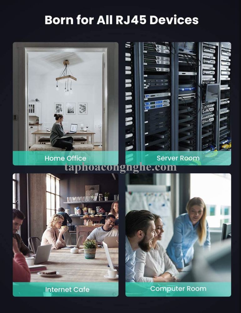 Ugreen 80420 0.5M CAT7 OD5.5mm cáp mạng truyền dữ liệu giữa các máy tính NW150 30080420